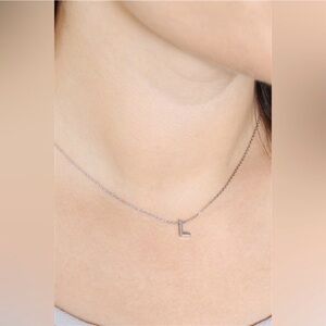 Gold Dipped Dainty Initial Necklace